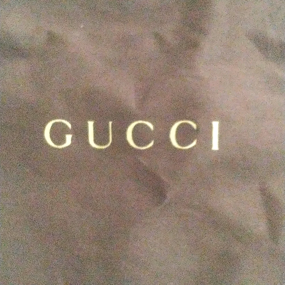 Gucci Brown Fabric Drawstring Bag